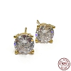 925 Sterling Silver Stud Earrings LS-EJEW-K265-01G-1
