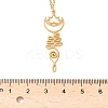 304 Stainless Steel Hollow Cut Yoga Om Lotus Flower Pendant Necklaces NJEW-Z073-02G-03-5