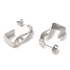 Non-Tarnish 304 Stainless Steel Twist Rectangle Stud Earrings EJEW-Z022-30P-2