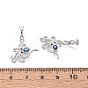 Brass Micro Pave Cubic Zirconia Pendants KK-Q073-09P-3