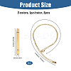 3Pcs 3 Colors 304 Stainless Steel Cable Chain Necklaces NJEW-CA0001-24-2