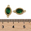 Ion Plating(IP) 304 Stainless Steel Cubic Zirconia Oval Links Connector Charms STAS-K256-22G-4