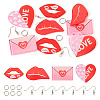 DIY Valentine's Day Love Heart Acrylic Dangle Earrings Making Kit DIY-TA0009-29-1