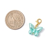 Opaque Acrylic Imitation Pearl Butterfly Pendant Decorations HJEW-JM03919-02-3