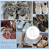 2 Pairs 2 Styles Bowknot Plastic Imitation Pearl Shoe Charms DIY-FG0006-80-6