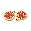 Ion Plating(IP) 304 Stainless Steel Enamel Pendants STAS-F291-04G-01-2