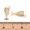 Brass Pave Clear Cubic Zirconia Pendants KK-T074-101G-3
