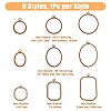 9Pcs 9 Style Plastic Cross Stitch Embroidery Hoops FIND-DC0004-90-2