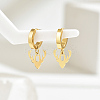 Christmas 201 Stainless Steel Deer Horn Hoop Earrings MG4637-4
