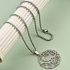 201 Stainless Steel Hollow Hummingbird Pendant Box Chain Necklaces for Women Men LS-NJEW-M086-05P-1