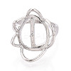 Flower Brass Cup Peg Ring Settings KK-N274-39P-2