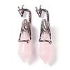 Natural Rose Quartz Faceted Pointed Bullet Big Pendants G-L524-19R-08-1