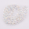 Electroplate Transparent Glass Beads Strands X-EGLA-T020-11-A02-2