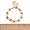 304 Stainless Steel Paperclip Chain Bracelets for Women LS-BJEW-P347-03G-5