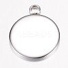 Tarnish Resistant 304 Stainless Steel Pendant Cabochon Settings X-STAS-G071-45P-2