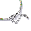 Polyester Cord Braided Bracelet Makings MAK-Z003-01P-16-3