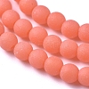 Frosted Opaque Glass Bead Strands FGLA-G002-A07-3