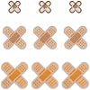 24Pcs 3 Styles Adhesive Bandage Shape Medical Theme Non-Woven Fabrics Computerized Embroidery Cloth Iron on/Sew on Patches PATC-CY0001-34-6