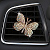 Butterfly Alloy Rhinestone Car Air Vent Clips AUTO-PW0001-02C-1