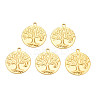 Ion Plating(IP) 201 Stainless Steel Pendants STAS-T063-186G-1