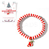 Elegant Christmas Handmade Polymer Clay Heishi Beaded Stretch Bracelets MV9996-37-1