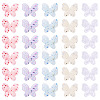 50Pcs 5 Colors Marbled Stone Style Opaque Acrylic Beads OACR-TA0003-64-3