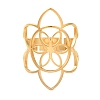 Hollow Flower 304 Stainless Steel Adjustable Rings for Women LS-RJEW-N048-06G-2
