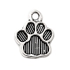 Dog Paw Prints Tibetan Style Alloy Pendant Enamel Settings TIBEP-R338-30AS-RS-1