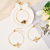 5Pcs Adjustable Braided Brass Macrame Pouch Cable Chain Slider Bracelet Making BJEW-BBC0001-17B-5