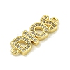 Rack Plating Brass Pave Clear Cubic Zirconia DIOS Links KK-U029-17G-2