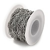 Tarnish Resistant 304 Stainless Steel Textured Paperclip Chains LS-CHS-I009-01P-A-2