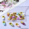 16Pcs 8 Colors Sunflower Flowerpot Food Grade Eco-Friendly Silicone Beads SIL-CJ0001-61-9