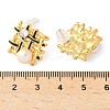 Woven Rhombus Brass Micro Pave Clear Cubic Zirconia Stud Earrings EJEW-Z104-02G-3