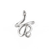 304 Stainless Steel Snake Wide Open Cuff Ring for Women X-RJEW-S405-226P-1