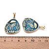 304 Stainless Steel & Enamel Pendants STAS-T072-72A-G-3