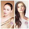 Cloth Rose with Crystal Rhinestone Brooch Pin JEWB-WH0028-13LG-5