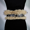 Imitation Leather Rabbit Hair Belt AJEW-WH20019-57A-10