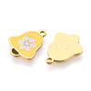 304 Stainless Steel Enamel Charms STAS-T065-58G-01-2