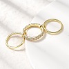 Brass Micro Pave Cubic Zirconia Finger Rings RJEW-P166-01A-G-2