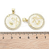 Brass Micro Pave Clear Cubic Zirconia Pendants KK-L213-010G-12-3