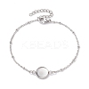 2Pcs 2 Colors 304 Stainless Steel Satellite Chain Bracelet Makings BJEW-JB10587-3