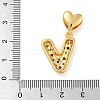 Brass Micro Pave Colorful Cubic Zirconia Pendants KK-P281-01G-V-3