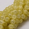 Crackle Glass Round Beads Strands CCG-E001-4mm-07-1