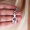 Spiral Goddess 201 Stainless Steel Hoop Earrings FS-WG62312-01-5