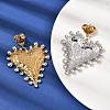 Two Tone 304 Stainless Steel Dangle Stud Earrings EJEW-K296-08B-GP-3