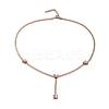 Ion Plating(IP) 304 Stainless Steel Snake Chain Necklaces NJEW-G081-13RG-2