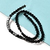 Natural Black Onyx(Dyed & Heated) Beads Strands G-G085-B44-02-2