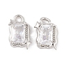 Brass Micro Pave Clear Cubic Zirconia Pendants LS-KK-L212-02P-1