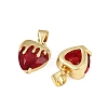 Brass Glass Charms KK-C095-04G-2