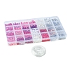 DIY Alloy Enamel & Glass & CCB Plastic Bracelets Jewelry Making Kits DIY-FS0007-51-6